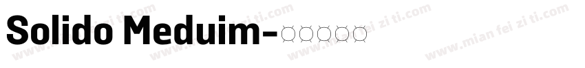 Solido Meduim字体转换